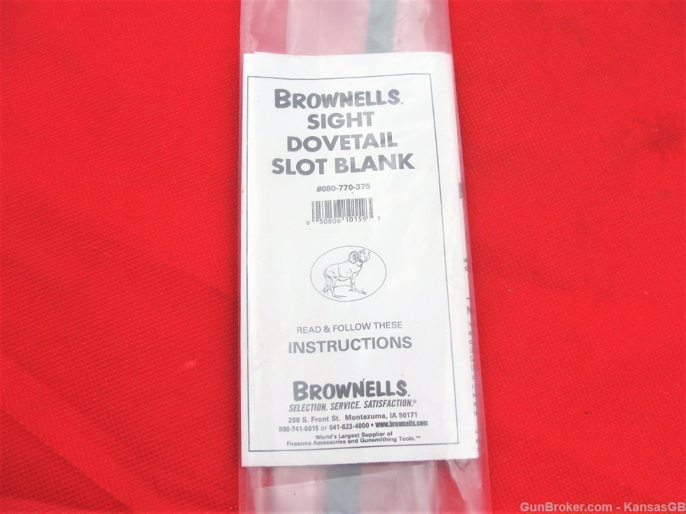 Brownells sight dovetail slot blank 080-770-375 NIW-img-1