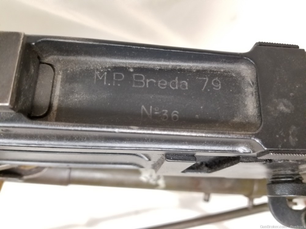 Deactivated WW2 Italian Breda Model 37 M37 Dummy Machine Gun w/ Tripod -img-1