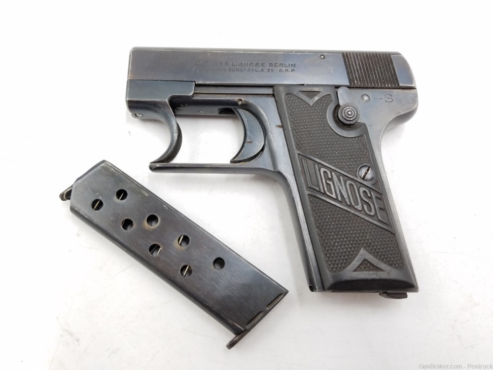 RARE Lignose model 3A “EINHAND” 6.35mm (25 AUTO) Pistol w/ 10rd Magazine-img-20
