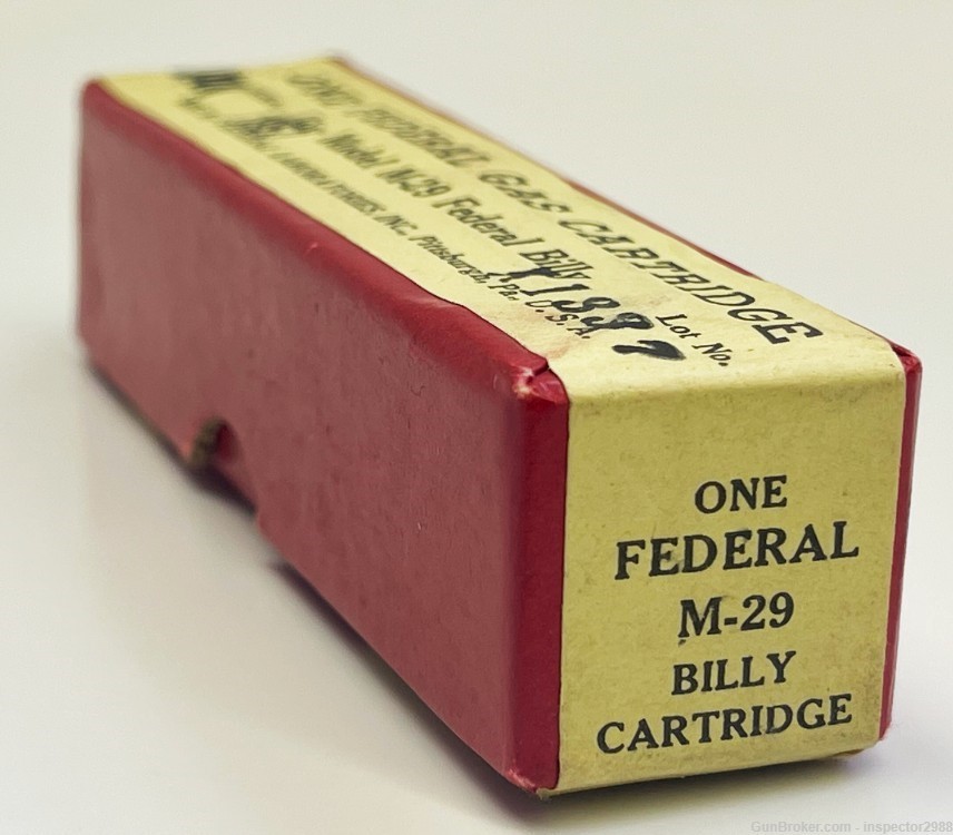 Federal Laboratories M-29 Gas Billy Cartridge UN-OPENED Jan 1957-img-1