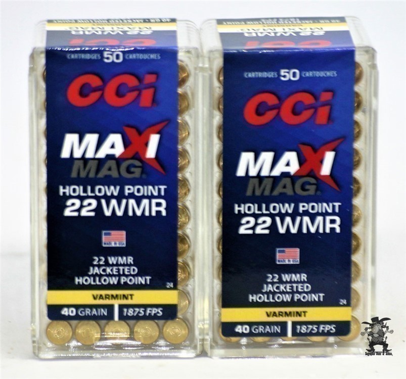 22 CCI MaXi Mag WMR Magnum 40Gr VARMINT HOLLOW POINT mag 100RD-img-3
