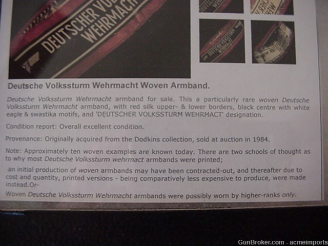 Very Rare Volkssturm Woven Armband-img-3