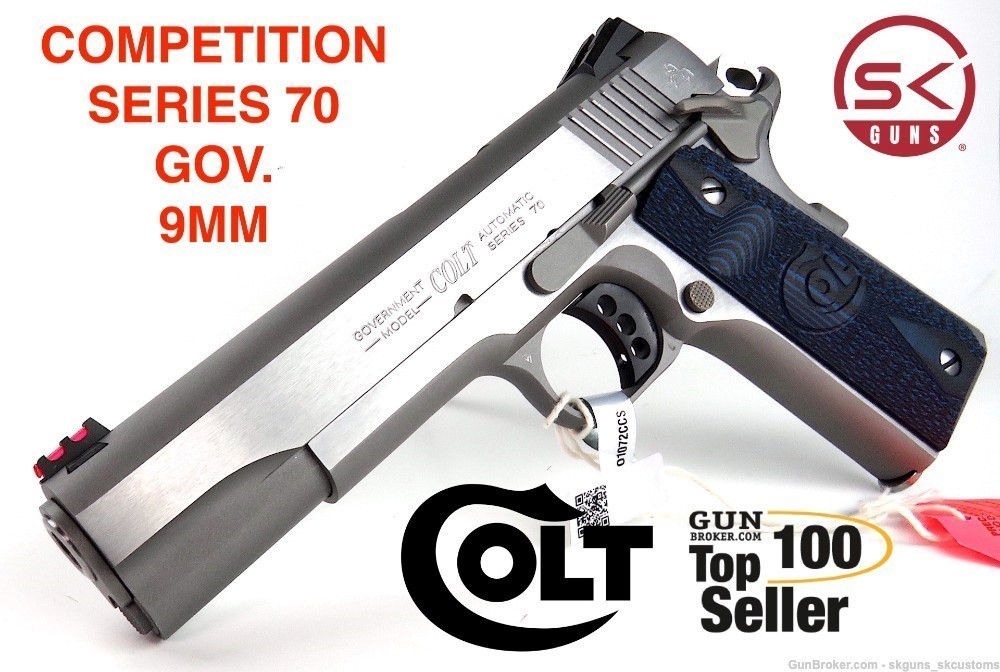 NEW COLT 1911 COMPETITION STAINLESS 9mm 9+1rds SKU: o1072CCS-img-0