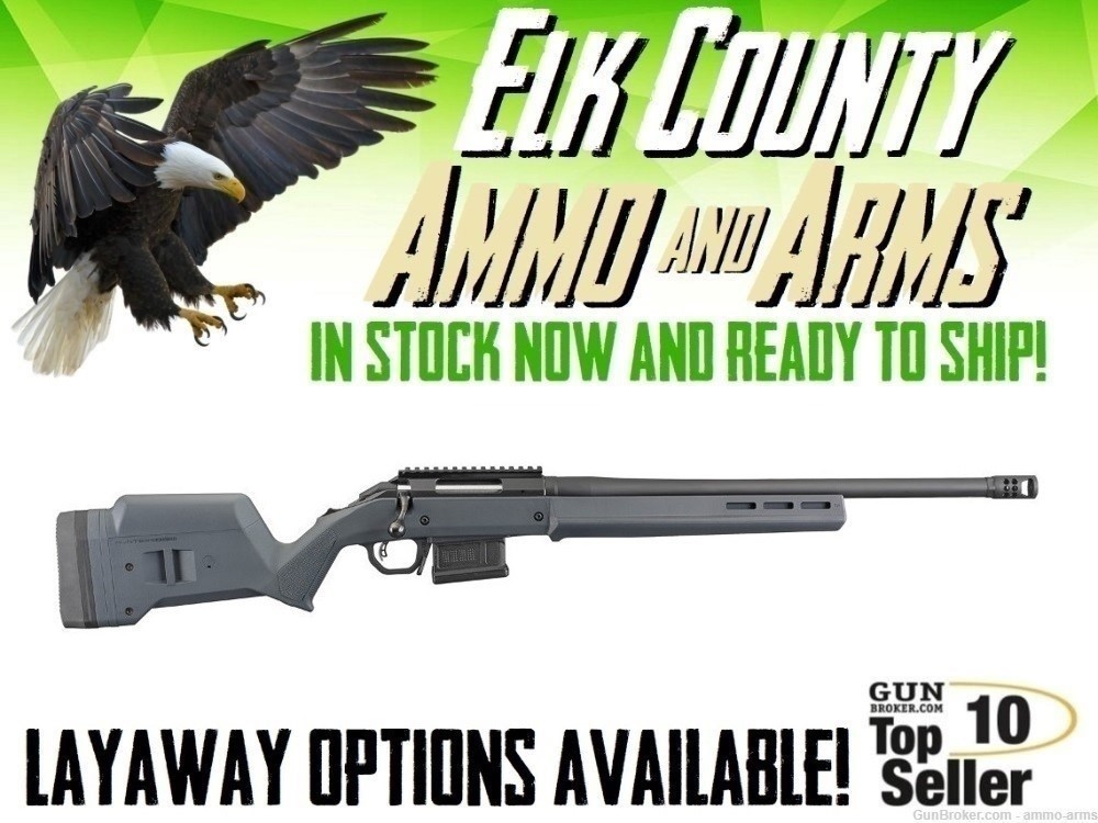 Ruger American Rifle Hunter 6.5 Creed 20" TB Gray Magpul 26983-img-0