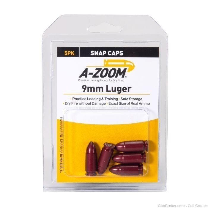 A-Zoom 9mm Snap Caps 9mm Practice Ammo Training Dry Fire-img-0