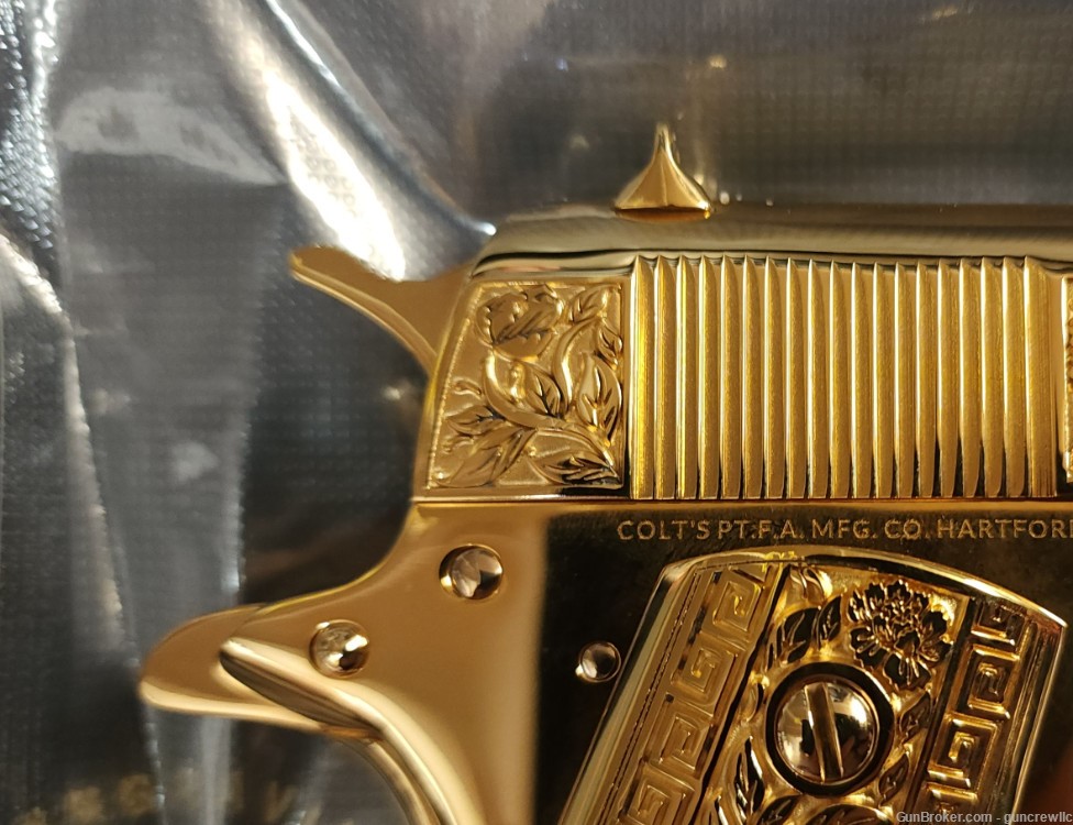 Seattle Engraving Colt 1911 Govt Italian Renaissance 24K Gold 45ACP Layaway-img-16
