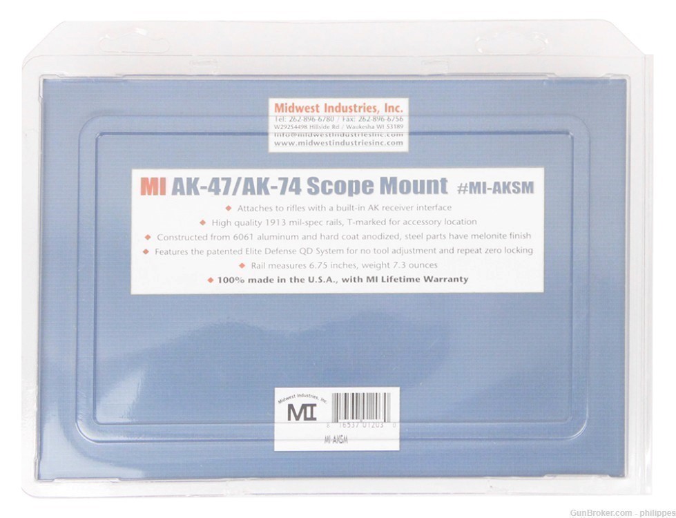 Midwest Industries AK-47/AK-74 Scope Mount Model MI-AKSM-img-2