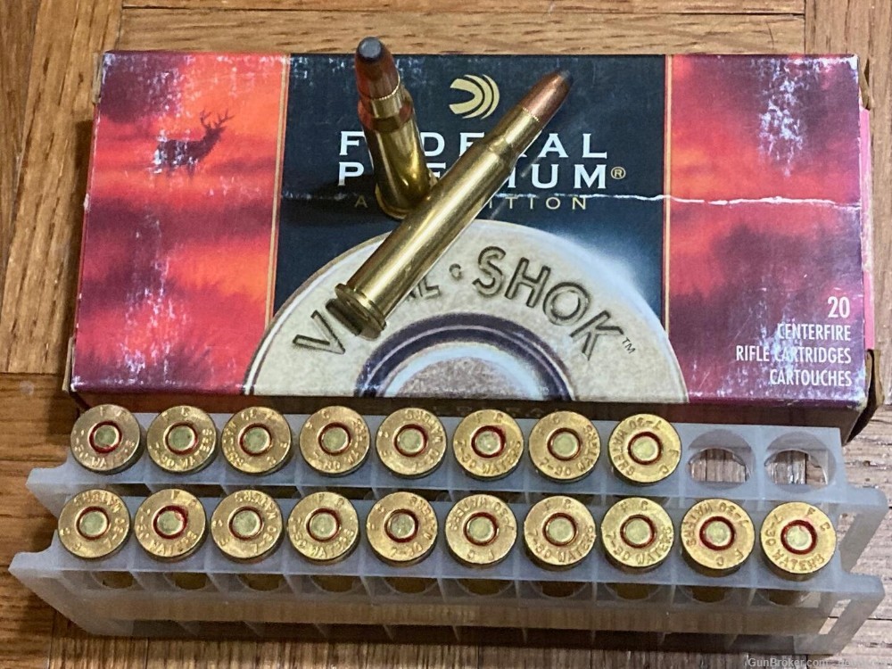 7-30 Waters Federal Premium 120 gr BTSP-FN Rifle Ammo 20rds P730A-img-2