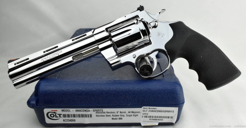 BRIGHT STAINLESS POLISHED Colt Anaconda .44 mag SP6RTS - BRAND NEW-img-0