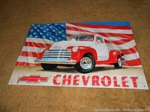 Chevy '51 Pickup Tin Sign-img-0