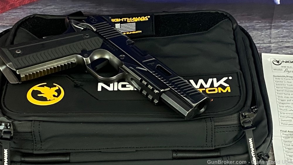 Nighthawk Custom Agent 2 Smoked Nitride. 45 ACP 1911 pistol Bull barrel-img-14