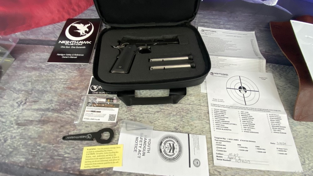 Nighthawk Custom Agent 2 Smoked Nitride. 45 ACP 1911 pistol Bull barrel-img-21