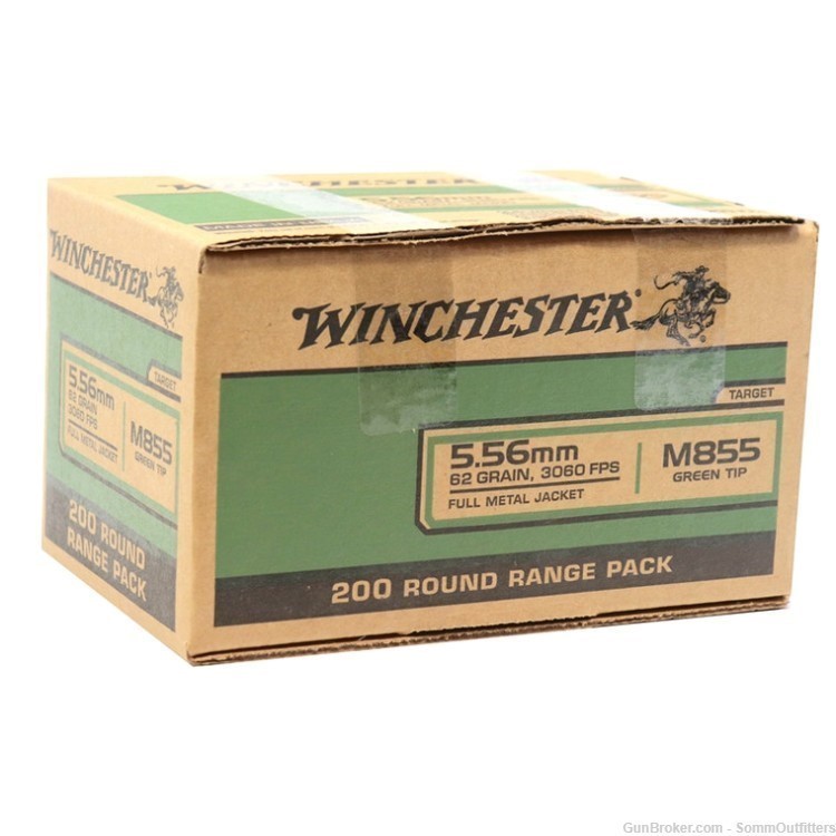 Winchester M855 Green Tip 5.56mm 62 Gr FMJ-img-0