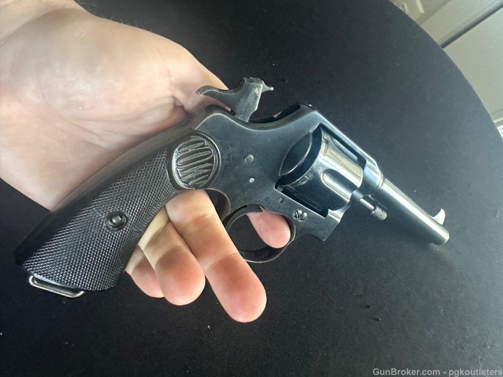 2nd year Double Action Colt U.S. Model of 1917 Revolver .45ACP 5 1/2"-img-12
