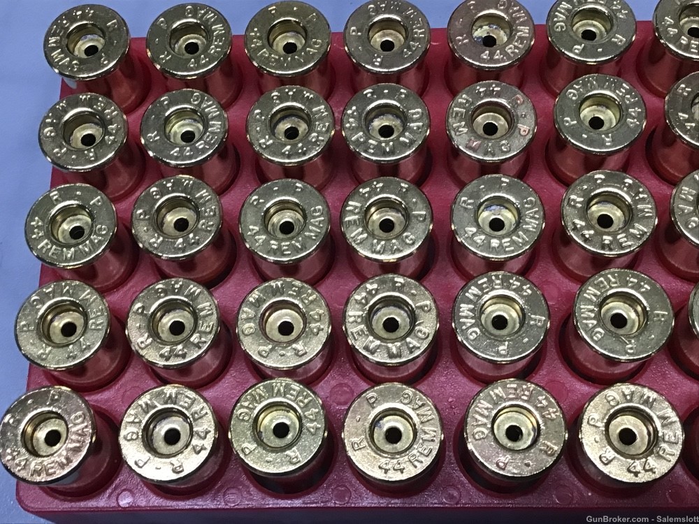200 RP 44 Rem Mag Brass Remington Magnum Deprimed Pin Polished-img-3