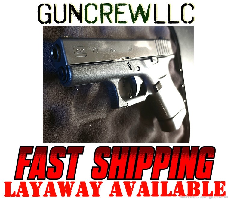 Glock G43 Factory Rebuilt 9mm Luger G-43 UR43509 EDC CCW 3.41" Layaway-img-0