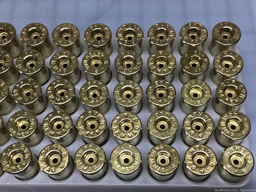 250 RP 44 Rem Mag Brass Remington Magnum Deprimed Pin Polished-img-3