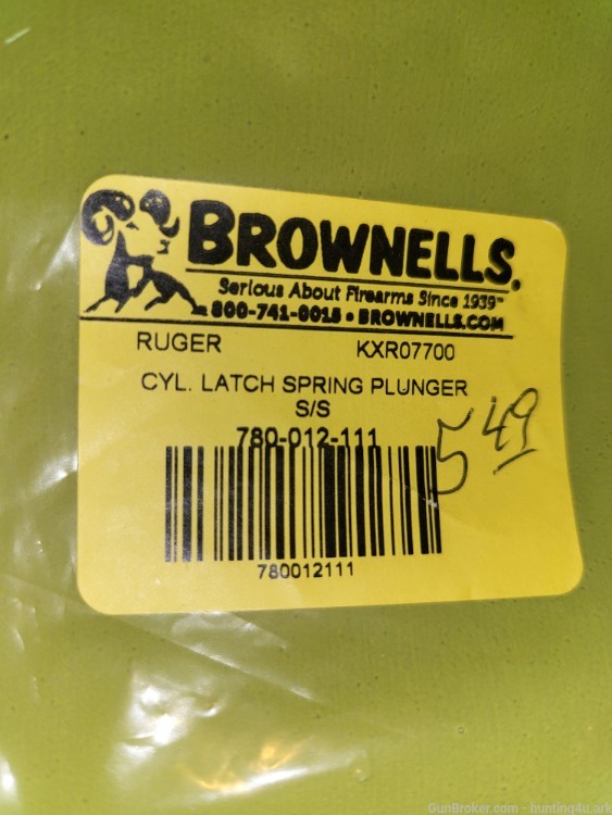 Brownells Ruger Cylinder Latch Spring Plunger S/S #KXR07700-img-0