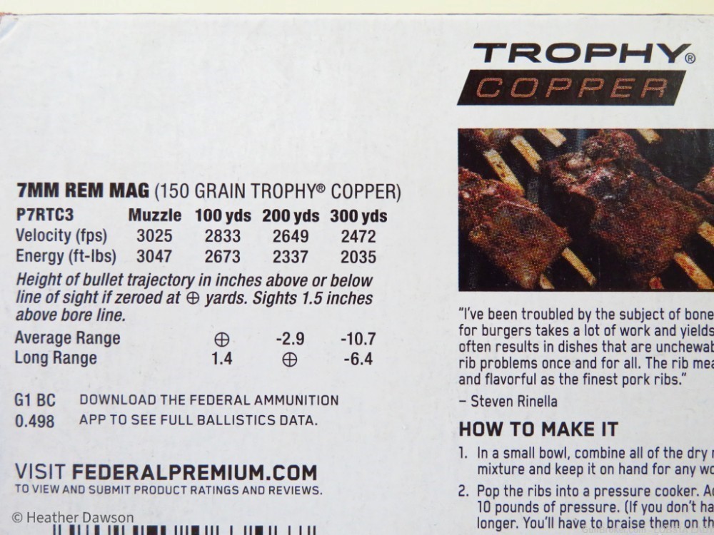 Federal Trophy Copper  7mm Rem Mag 150 grain ammo P7RTC3-img-4