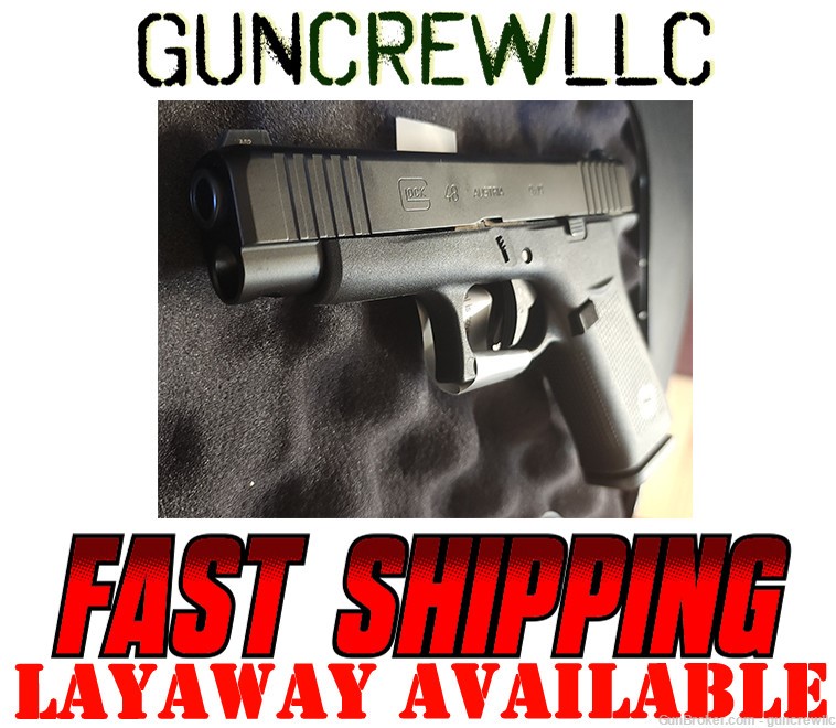 Glock G48 Black G 48 9mm Luger PR48509 4.17" EDC CCW Layaway Available-img-0