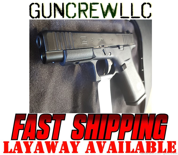 Glock G48 MOS Rebuilt Black G 48 9mm Luger OR PR48509FRMOS 4.17" Layaway-img-0