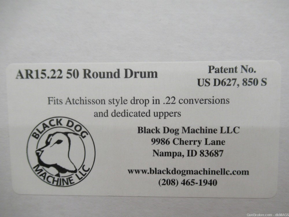 Black Dog Machine Ciener Atchisson  AR-15 .22LR 50rd Drum Magazine-img-2
