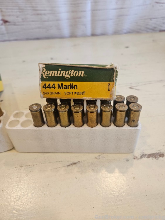 VTG NOS 444 Marlin Remington Ammo 2 Boxes 35 rds 240 Gr SP -img-2