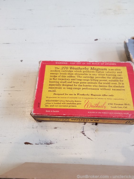 VTG NOS Weatherby 270 Magnum 130 150 Gr SP Ammo Tiger Collectible 26 rds-img-7