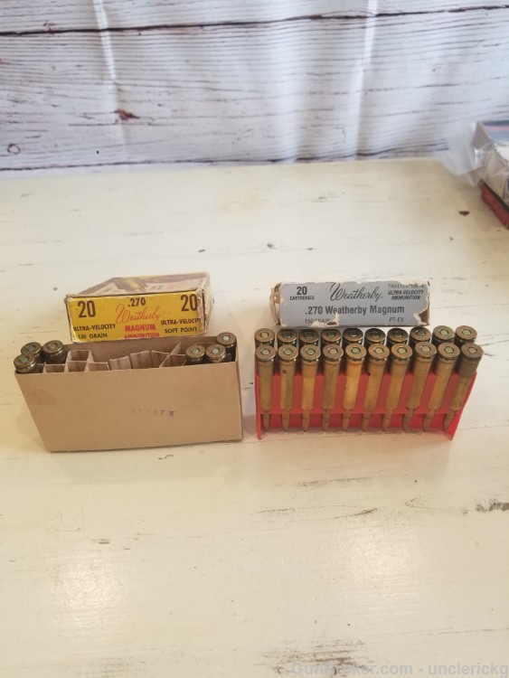 VTG NOS Weatherby 270 Magnum 130 150 Gr SP Ammo Tiger Collectible 26 rds-img-0
