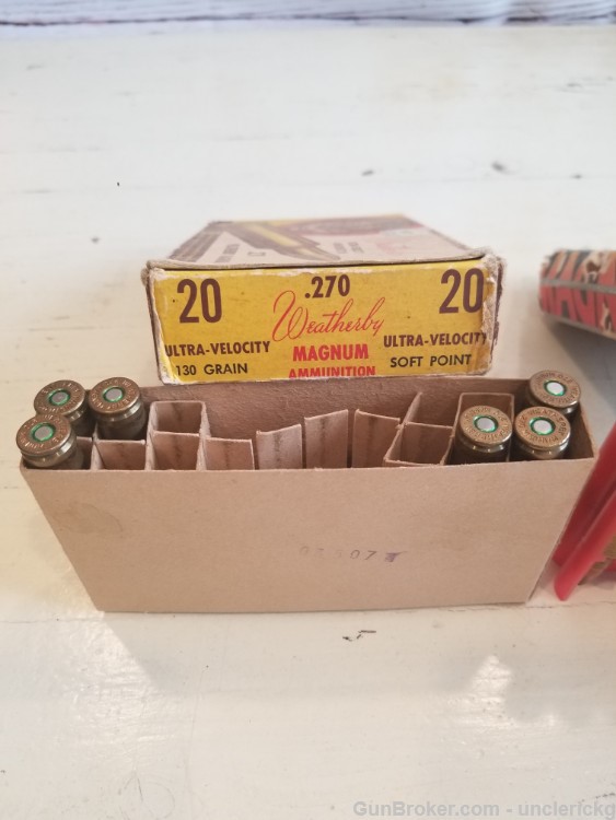 VTG NOS Weatherby 270 Magnum 130 150 Gr SP Ammo Tiger Collectible 26 rds-img-1