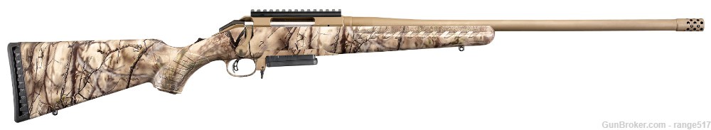 Ruger American Rifle 243 Win 22in BBL 3+1 26924 .243 Go Wild Camo Bronze-img-0