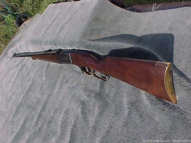 SAVAGE 1895 308 Lever Rifle Octagonal Brl Indian 75TH Ann Medallion Gold Ac-img-1