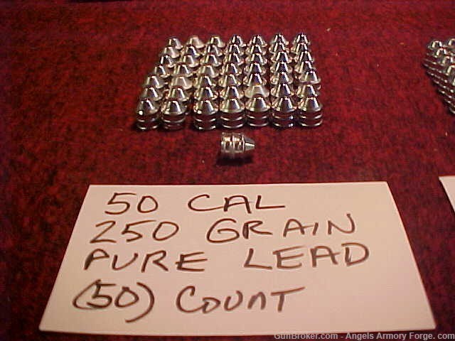 Bullet # 52 - 50 Cal - 250 Grain - 50 Count Black Powder Bullets-img-0