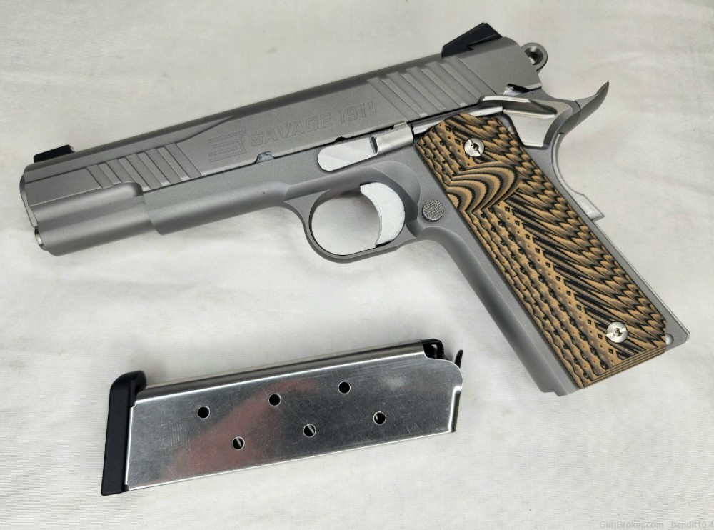 Savage 1911 Government Pistol 45 ACP Stainless 67202, 16698 NEW MODEL! RARE-img-1