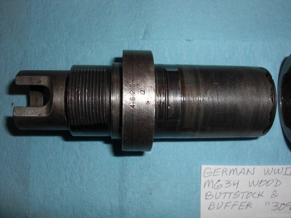 German WWII MG34 Wood Buttstock "3095" and Buffer "4820a"-img-14