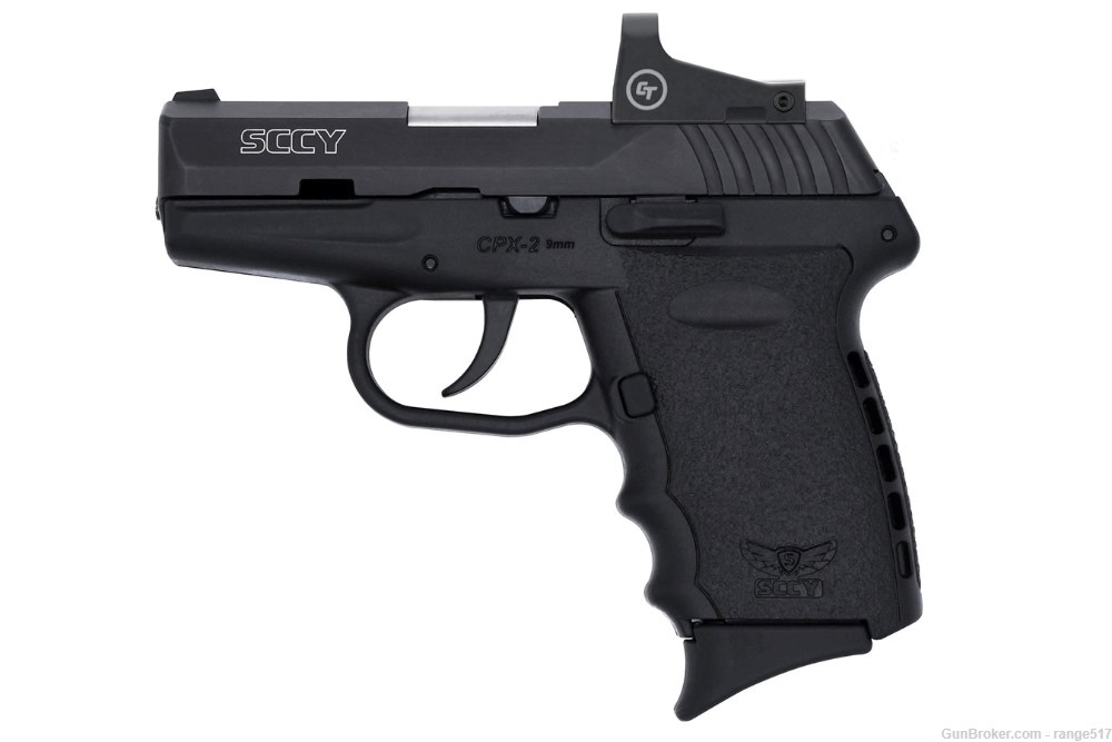 SCCY Industries CPX-2 9mm 3.1in BBL 10+1 CPX2CBRD Crimson Trace Red Dot Blk-img-0