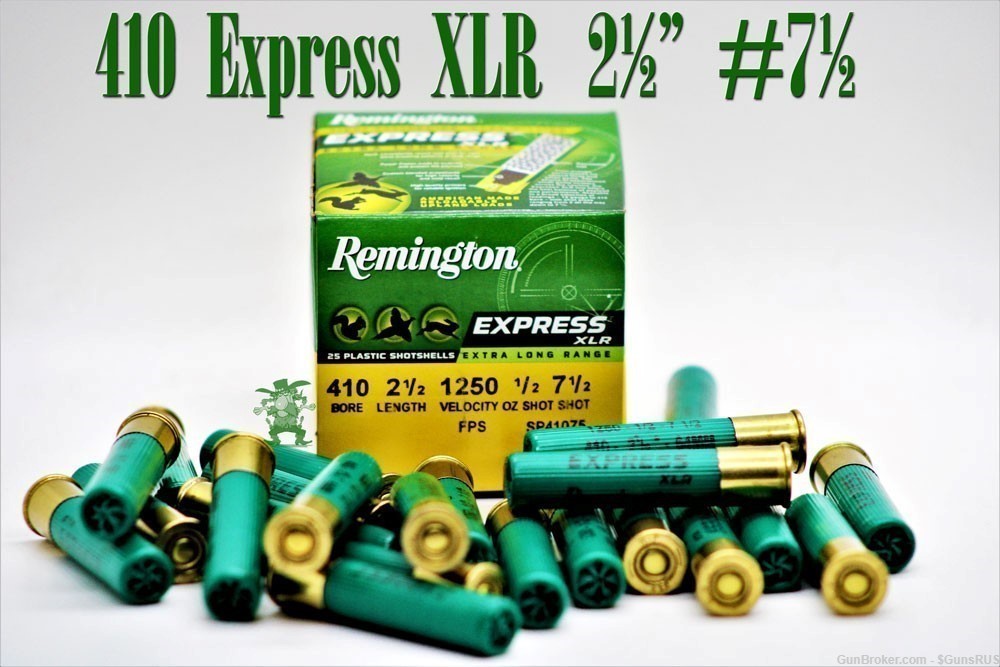 .410 Bore 2½" No.7½ Shot Remington EXPRESS XLR Xtra Long Range 100 ROUNDS-img-1