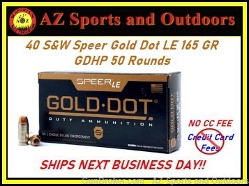 40 S&W Speer Gold Dot LE GDHP 50 Rounds-img-0