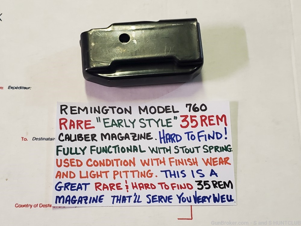 Remington Model 760 35 REM Early Style RARE Two Hole Magazine 7600 Nice-img-0