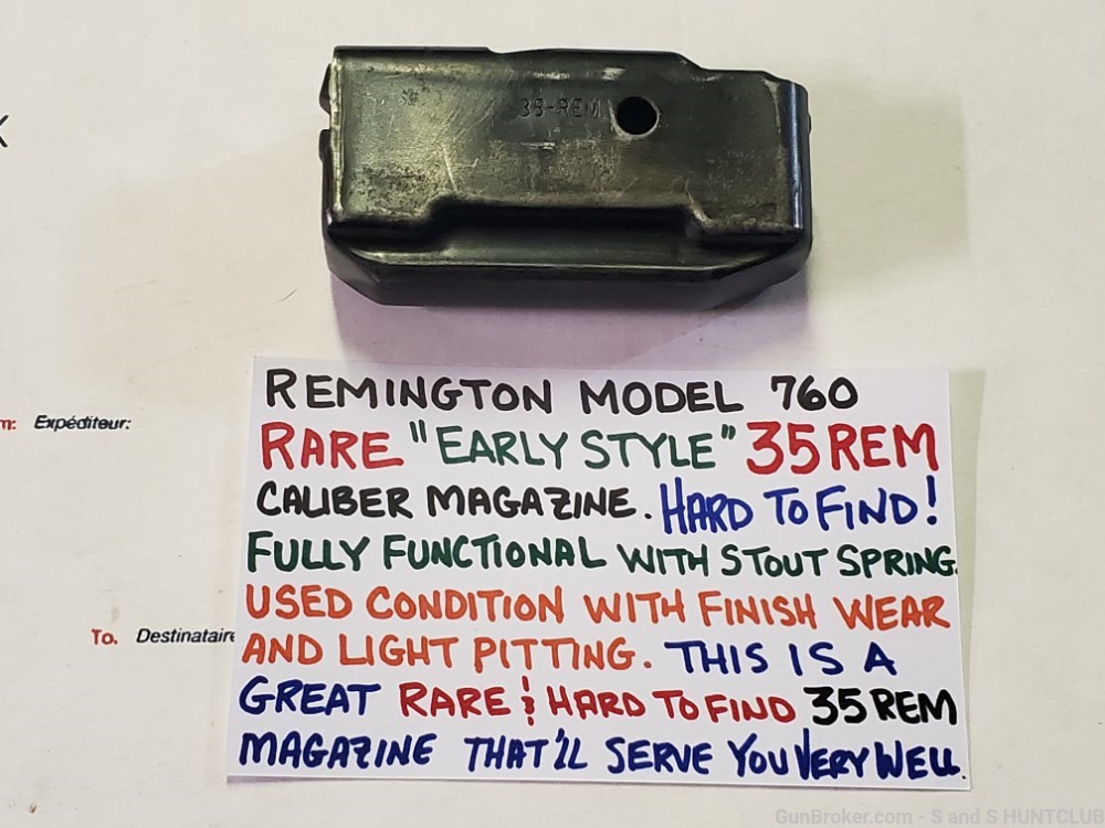 Remington Model 760 35 REM Early Style RARE Two Hole Magazine 7600 Nice-img-12