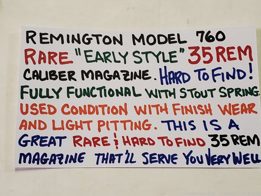 Remington Model 760 35 REM Early Style RARE Two Hole Magazine 7600 Nice-img-1