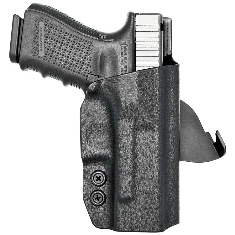 OWB KYDEX Paddle Holster fits: Glock 19 19X 23 32 45 (Gen 1-5*) Black / Rig-img-1