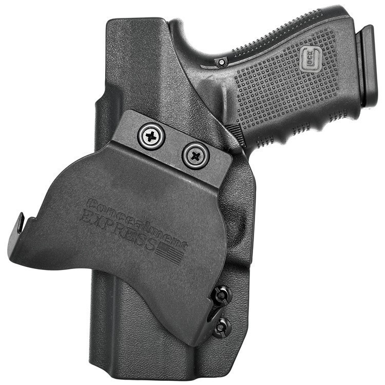 OWB KYDEX Paddle Holster fits: Glock 19 19X 23 32 45 (Gen 1-5*) Black / Rig-img-0