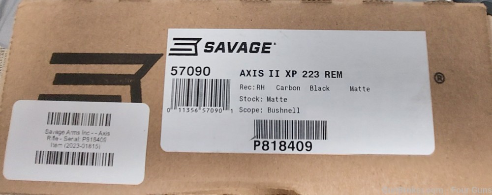 Savage Axis II XP Bolt Action Rifle .223 Rem  22" Blk Syn W/Scope  57090-img-6