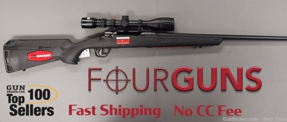 Savage Axis II XP Bolt Action Rifle .223 Rem  22" Blk Syn W/Scope  57090-img-0