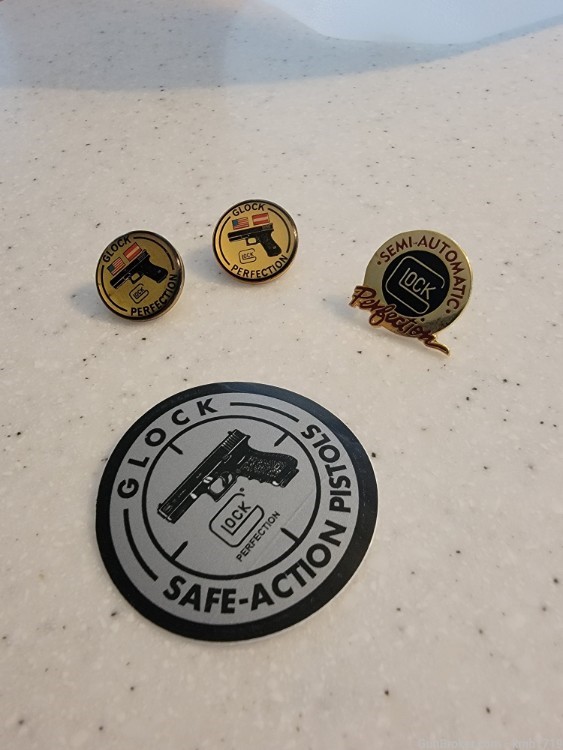 Rare old Glock Pins and Sticker Collectible-img-0