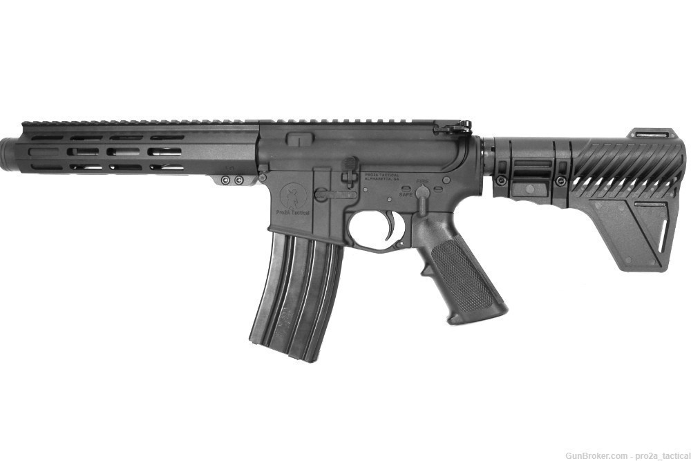 PRO2A TACTICAL PATRIOT 7.5 inch AR-15 450 BUSHMASTER M-LOK PISTOL W/CAN-img-1