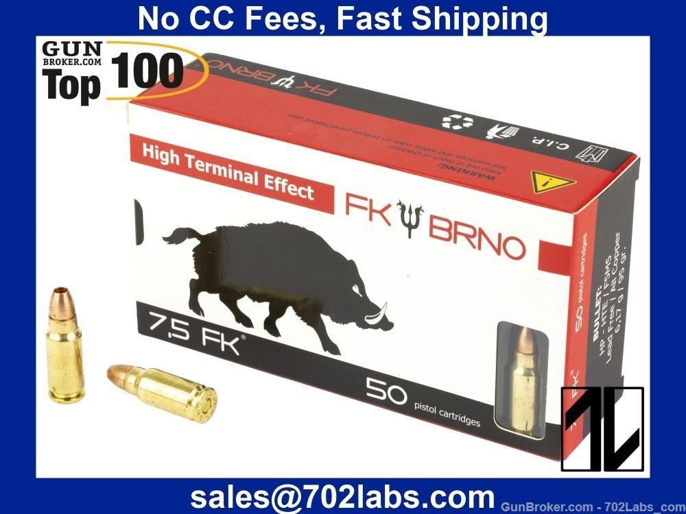 IFG F5 7.5 FK BRNO 95 Grain Hollow Point FK PSD Ammo IN STOCK!-img-0