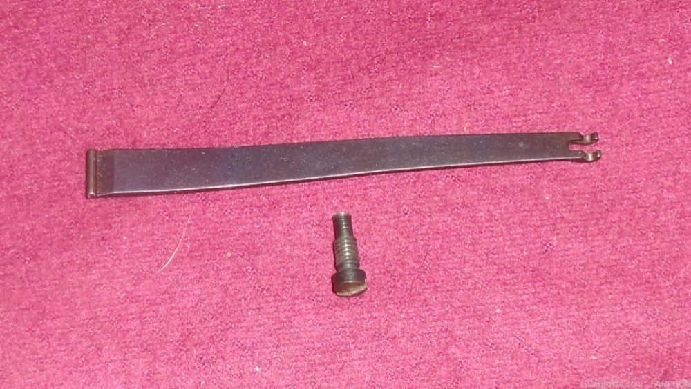 S&W PRE-MODEL 10 38 SPEC. MAINSPRING (FLAT) & STRAIN SCREW ASSEMBLY (A)-img-1