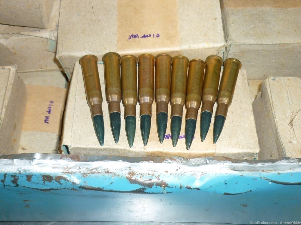 10rd - EGYPTIAN PLASTIC BULLET - Training Ammo - 7.62x54r BLANKS - RARE-img-0